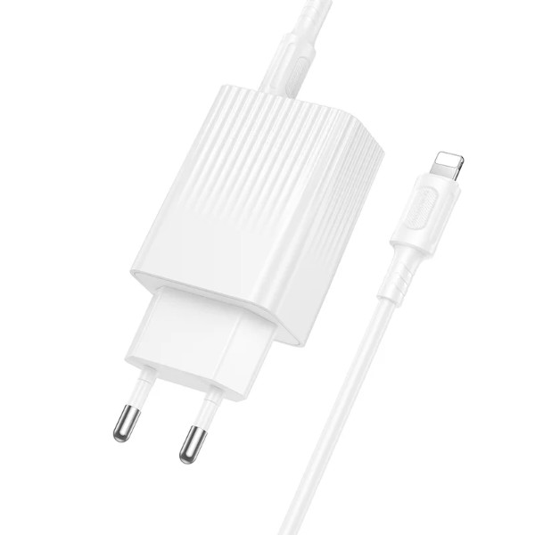 Фото - Сетевое зарядное устройство BOROFONE BAS76A Source PD30W+QC3.0 charger set(C to iP) White (6941991122903)