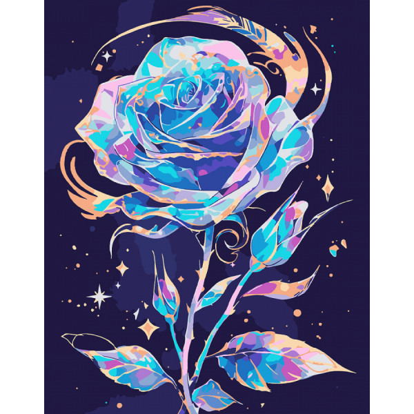 Фото - Картина за номерами Santi Блискуча троянда 40х50 см LED підсвітка (956647)