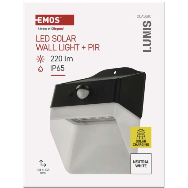 Фото - Світлодіодний світильник EMOS ZG151S 220 лм IP65 4000K PIR