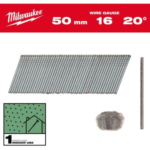 Фото - Цвяхи Milwaukee для нейлера 15G/20 /38мм 2000 шт. (4932492585)