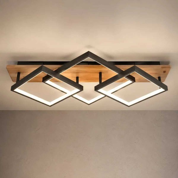 Фото - Люстра VALESO DK6588/3 BK+WOOD