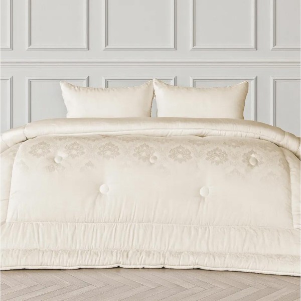 Фото - Одеяло зимнее двуспальное евро MirSon 200x220 см Шелковое Silk Kapok №1514 Ferrero Vanilla (2200011170015)