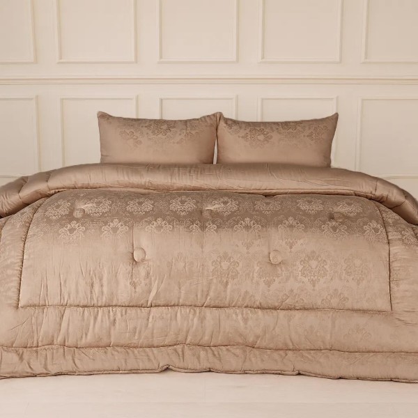Фото - Одеяло зимнее двуспальное евро MirSon 200x220 см Шелковое Silk Kapok №1517 Ferrero Gold (2200011170060)