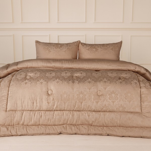 Фото - Ковдра зимова полуторна MirSon Антиалергенне Tencel (Modal) №1544 Ferrero Gold 155x215 см (2200011171821)