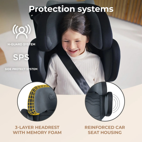 Фото - Автокресло Kinderkraft Xpand 2 i-Size Graphite Black (KCXPAN02BLK0000)