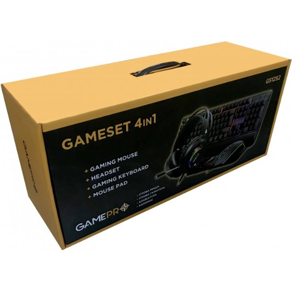 Фото - Клавіатура+миша GamePro + навушники 4in1 GS1252USB