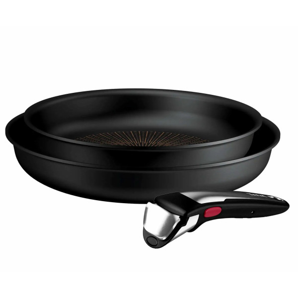 Фото - Набор сковород со съемной ручкой Tefal P0009553 Ingenio Exсellence+ 3 пр. (24/28 см + съемная ручка)
