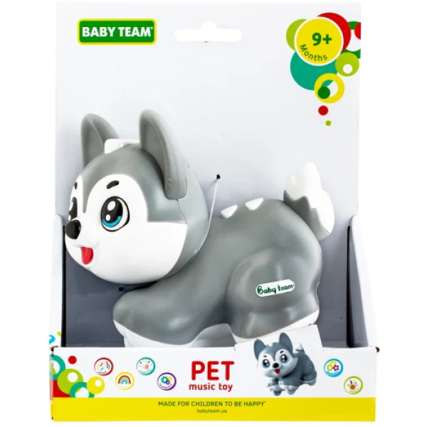 Фото - Интерактивная игрушка Baby Team Домашний любимец (8658_хаскі сіренький)
