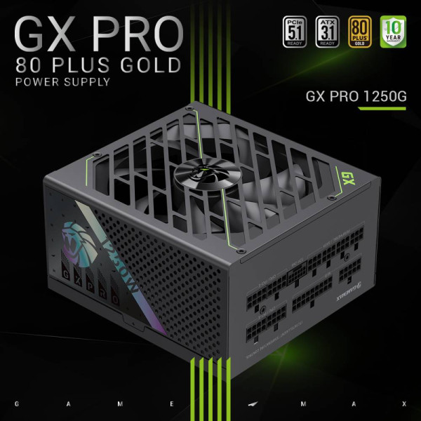 Фото - Блок питания для ПК Gamemax GX PRO 1250G