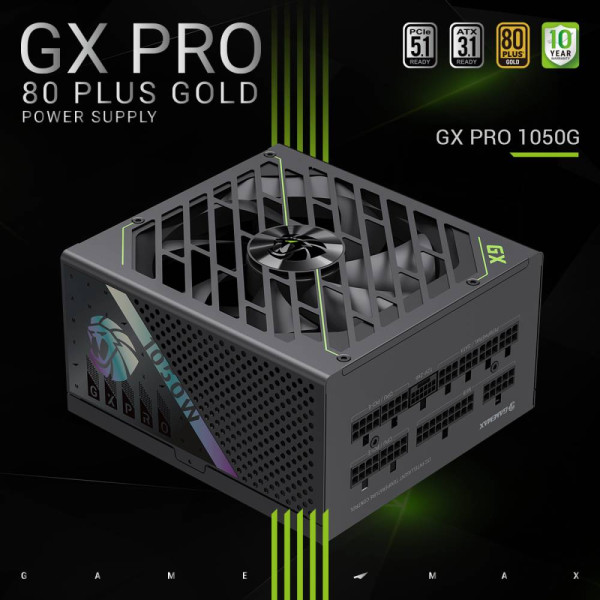 Фото - Блок живлення для ПК Gamemax GX PRO 1050G