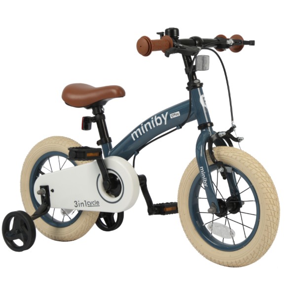 Фото - Двоколісний велосипед Qplay Miniby 3в1/12" Grey-Blue (CB02MiniBy12Grey-Blue)