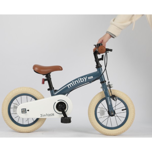 Фото - Двоколісний велосипед Qplay Miniby 3в1/12" Grey-Blue (CB02MiniBy12Grey-Blue)