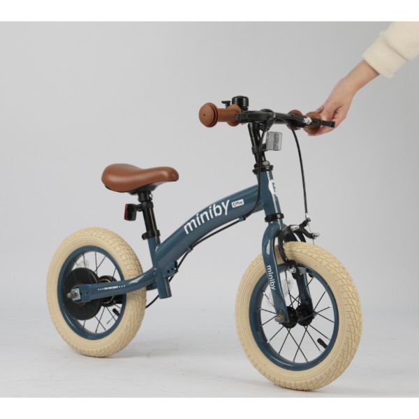 Фото - Двоколісний велосипед Qplay Miniby 3в1/12" Grey-Blue (CB02MiniBy12Grey-Blue)