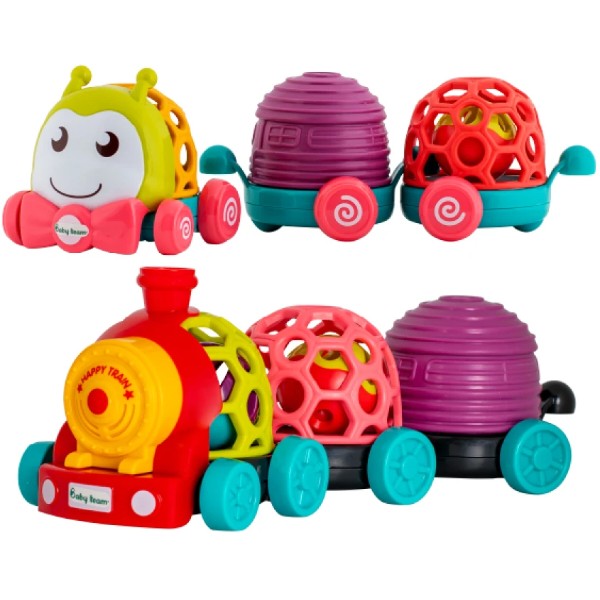 Фото - Интерактивная игрушка Baby Team Забавные вагончики (8672_гусінь)