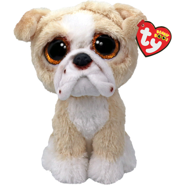 Фото - Мягкая игрушка глазастик TY Beanie Boos английский бульдог POOCH 15 см (37371)