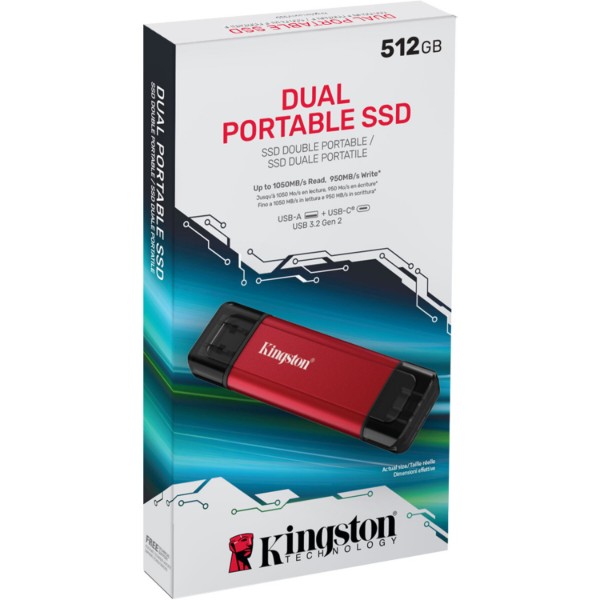 Фото - SSD-накопитель внешний Kingston 512GB USB 3.2 Gen 2 Red (SPSD/512GB)