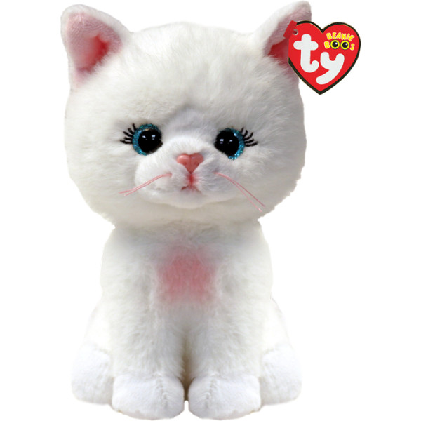 Фото - Мягкая игрушка TY Белая кошка "Amelia" 15 см (37377)