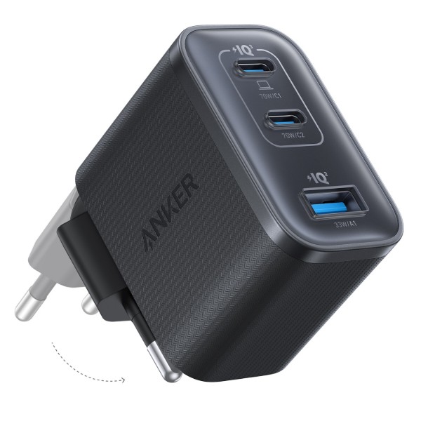 Фото - Сетевое зарядное устройство Anker Charger 70W 2xUSB-C PD & 1xUSB-A Black (A121AL11) Фото - Сетевое зарядное устройство Anker Charger 70W 2xUSB-C PD & 1xUSB-A Black (A121AL11)