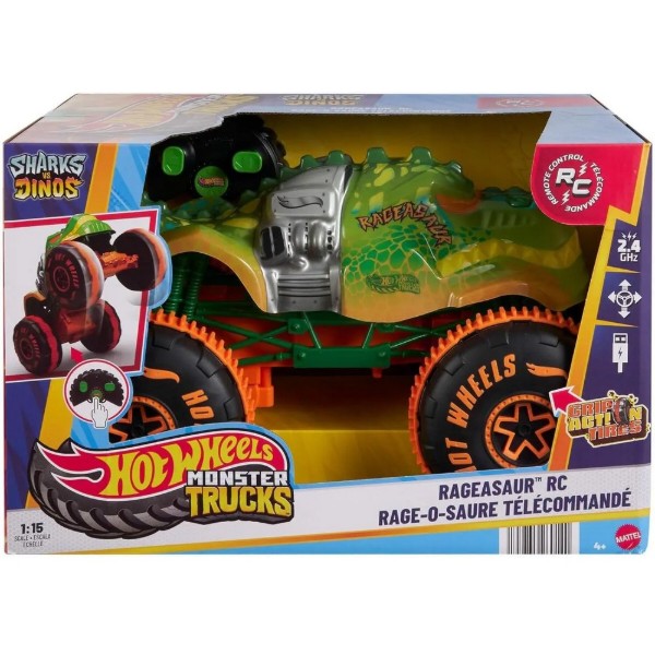 Фото - Радіокерована машинка Hot Wheels «RAGEASAUR™» Monster Trucks (JBH03)