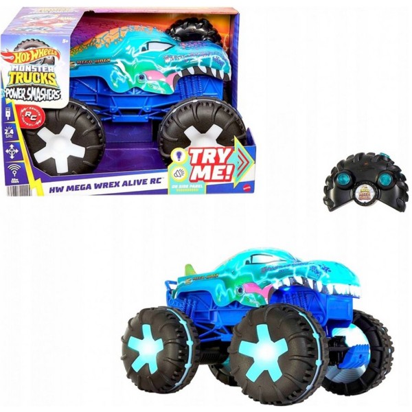 Фото - Радіокерована машинка Hot Wheels «Мега Рекс» Monster Trucks (JBD90)
