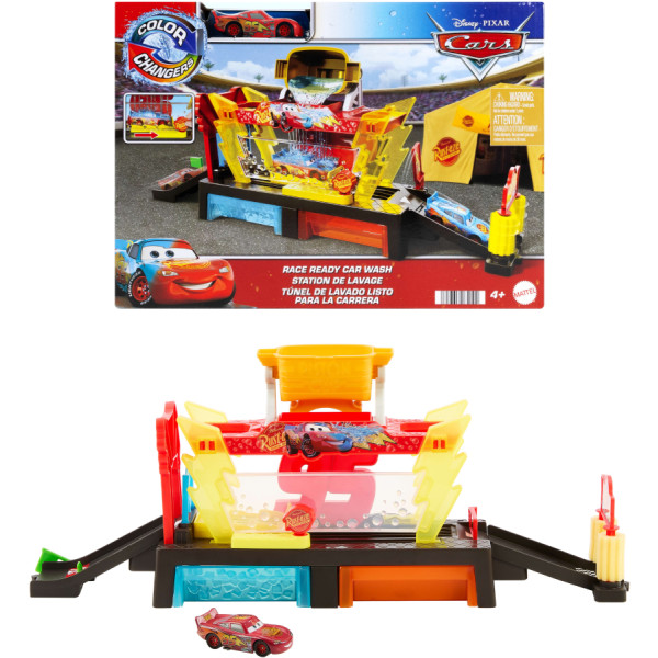 Фото - Игровой набор Тачки Cars «Автомойка с МакКуином» серии «Меняет цвет» (JBM70)