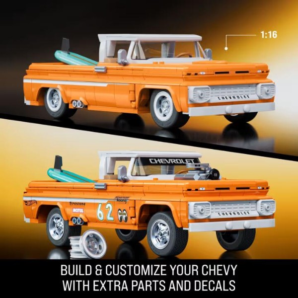 Фото - Коллекционная машинка-конструктор Mattel Brick Shop Chevy серии Elite (JFT20)