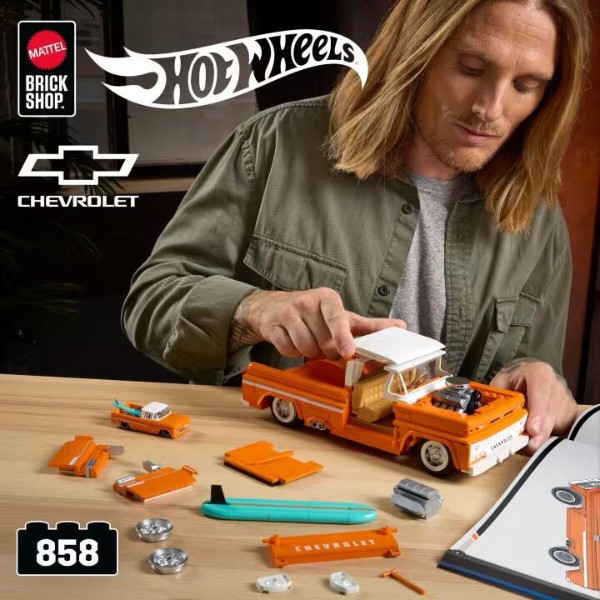 Фото - Коллекционная машинка-конструктор Mattel Brick Shop Chevy серии Elite (JFT20)