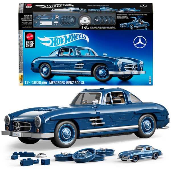 Фото - Колекційна машинка-конструктор Mattel Brick Shop "Mercedez-Benz 300 SL" (HWW25)