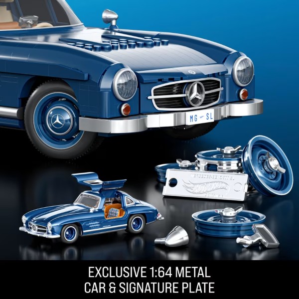 Фото - Колекційна машинка-конструктор Mattel Brick Shop "Mercedez-Benz 300 SL" (HWW25)