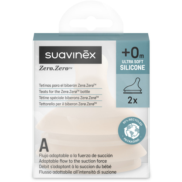 Фото - Средний поток соска детская силиконовая Suavinex ZERO нюдовая +0 мес. (308683)