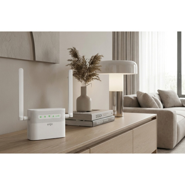 Фото - Маршрутизатор интернет WiFi4+4G Ergo R023 с аккум.