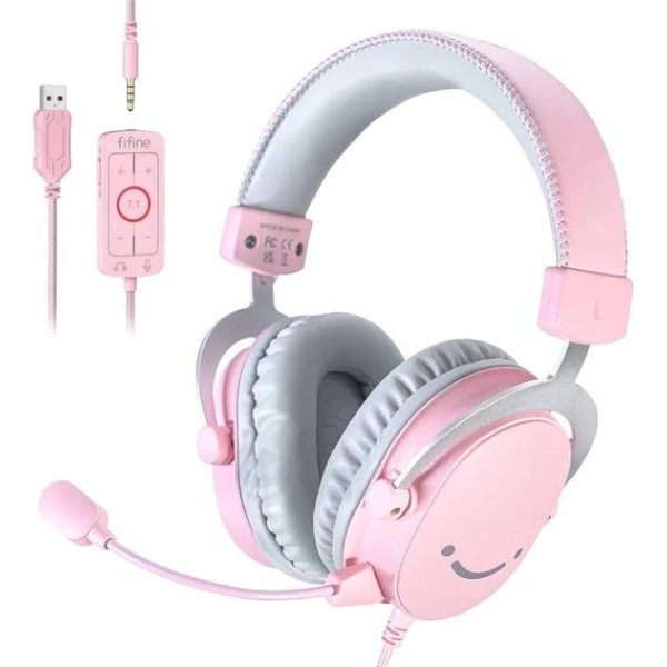 Фото - Гарнітура дротова ігрова Fifine H9P Pink