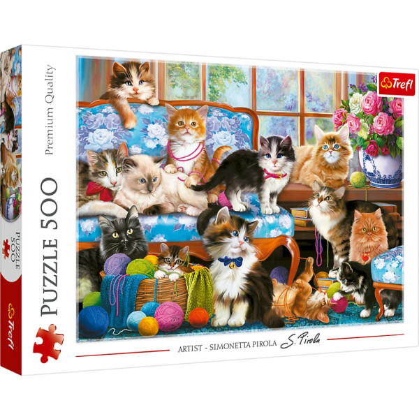 Фото - Пазли (8 +) Trefl "500" Котяча родина (74254)