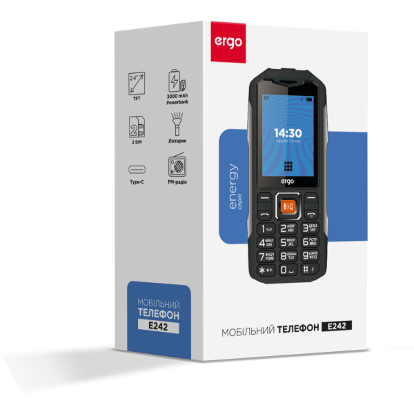 Фото - Мобильный телефон Ergo E242 Dual Sim Black