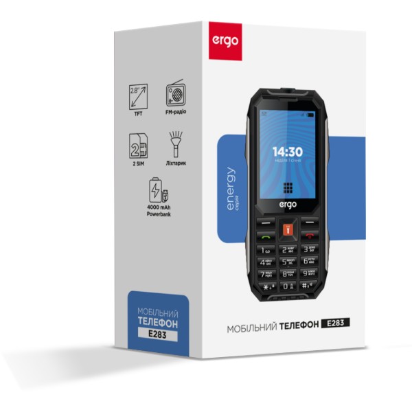 Фото - Мобильный телефон Ergo E283 Dual Sim Black Orange