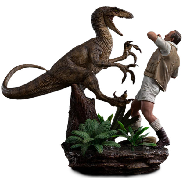 Фото - Колекційна фігурка Iron Studios JURASSIC PARK Clever Girl  Deluxe Art Scale 1/10 (UNIVJP40421-10)