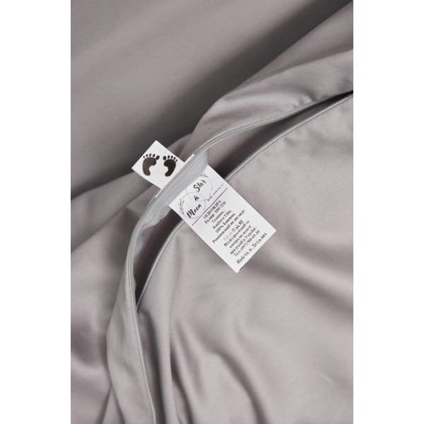 Фото - Комплект постільної білизни Moon&Star 160х220х2 нав. 2х70х70 Smoke Satin Premium (MS-820000452)