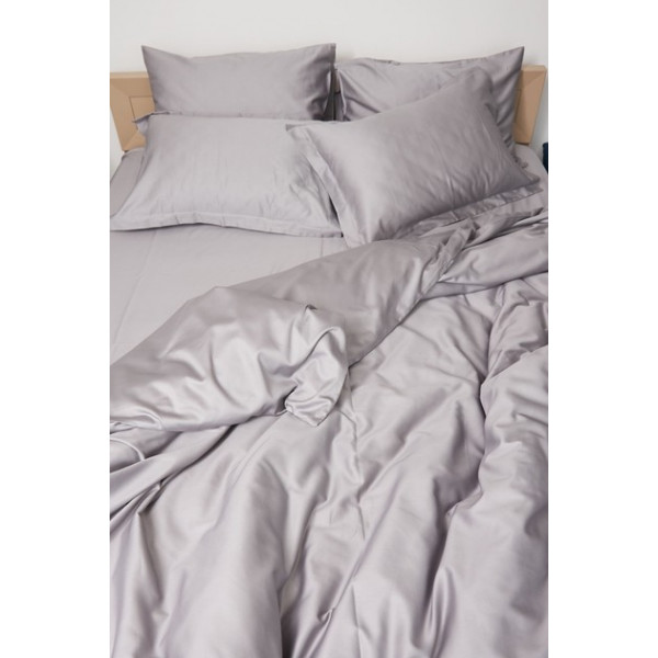 Фото - Комплект постільної білизни Moon&Star 160х220х2 нав. 4х50х70 Smoke Satin Premium (MS-820000453)