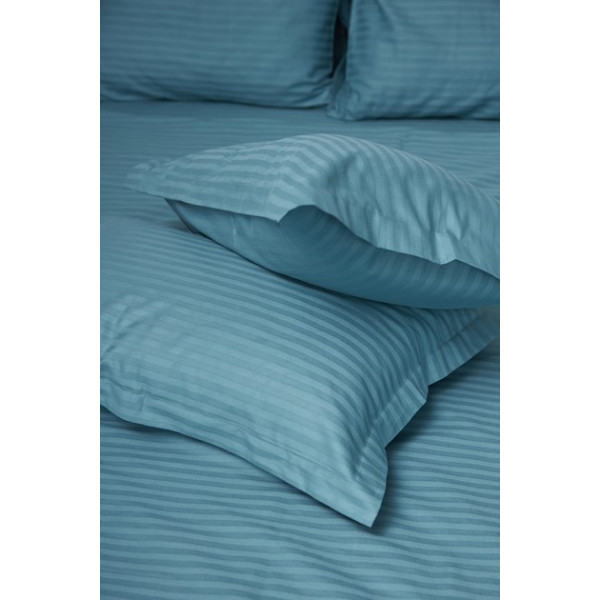 Фото - Комплект постільної білизни Moon&Star 160х220х2 нав. 2х70х70 Stripe Green Satin Stripe (MS-820000587)