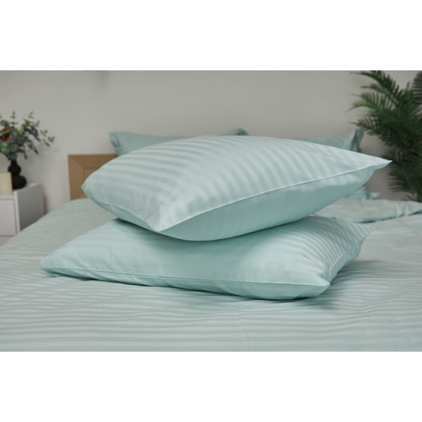 Фото - Комплект постельного белья Moon&Star 160х220х2 нав. 4х50х70 Stripe Mint Satin Stripe (MS-820000623)