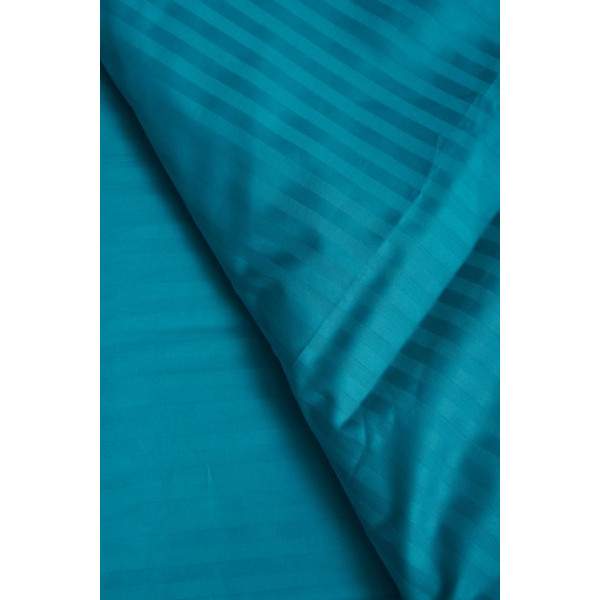 Фото - Комплект постільної білизни Moon&Star 160х220х2 нав. 2х70х70 Turkish Blue Satin Stripe (MS-820000662)