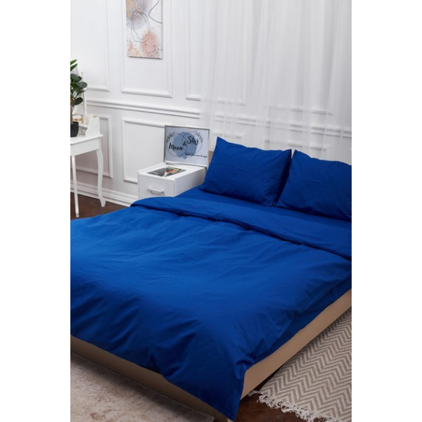 Фото - Комплект постільної білизни Moon&Star 160х220х2 нав. 4х50х70 Blue Бязь Gold Люкс (MS-820000833)