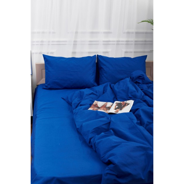 Фото - Комплект постільної білизни Moon&Star 160х220х2 нав. 4х50х70 Blue Бязь Gold Люкс (MS-820000833)