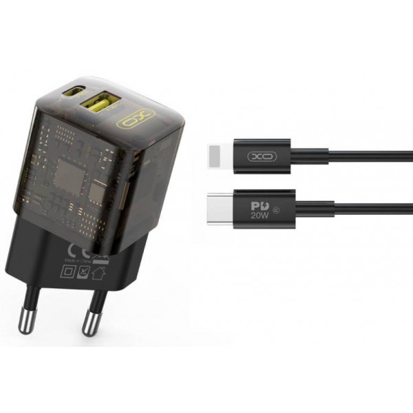Фото - Мережевий зарядний пристрій XO + Type-C ce05 PD30W/QC18W
