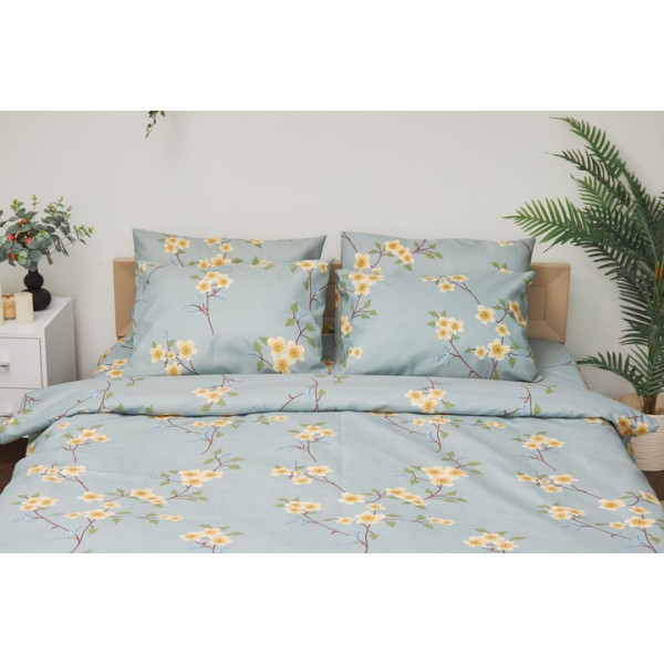 Фото - Комплект постельного белья Moon&Star 160х220х2 нав. 2х50х70 Spring Flower Микросатин Premium (MS-820001419)