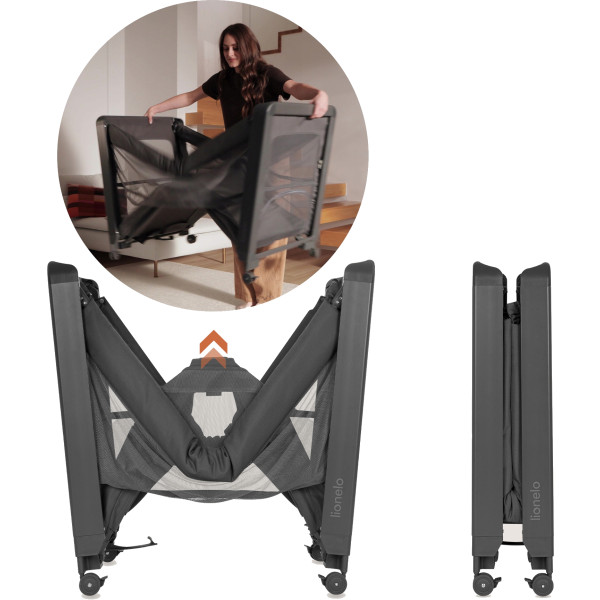 Фото - Манеж-кровать Lionelo PATTY GREY GRAPHITE