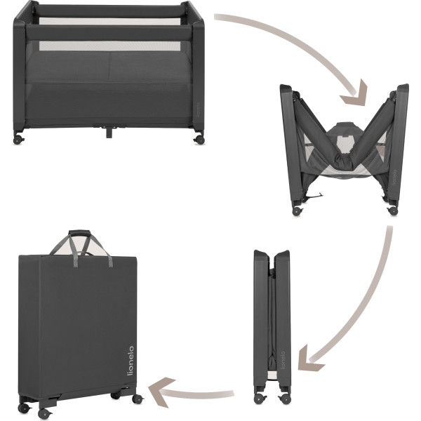 Фото - Манеж-кровать Lionelo PATTY GREY GRAPHITE