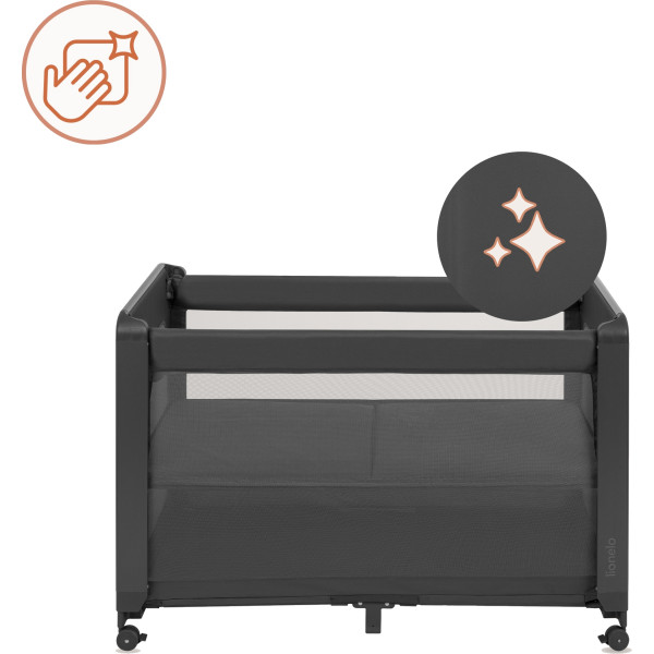 Фото - Манеж-кровать Lionelo PATTY GREY GRAPHITE