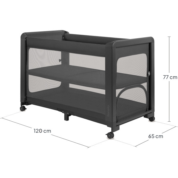 Фото - Манеж-кровать Lionelo PATTY GREY GRAPHITE