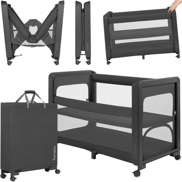 Фото - Манеж-кровать Lionelo PATTY GREY GRAPHITE